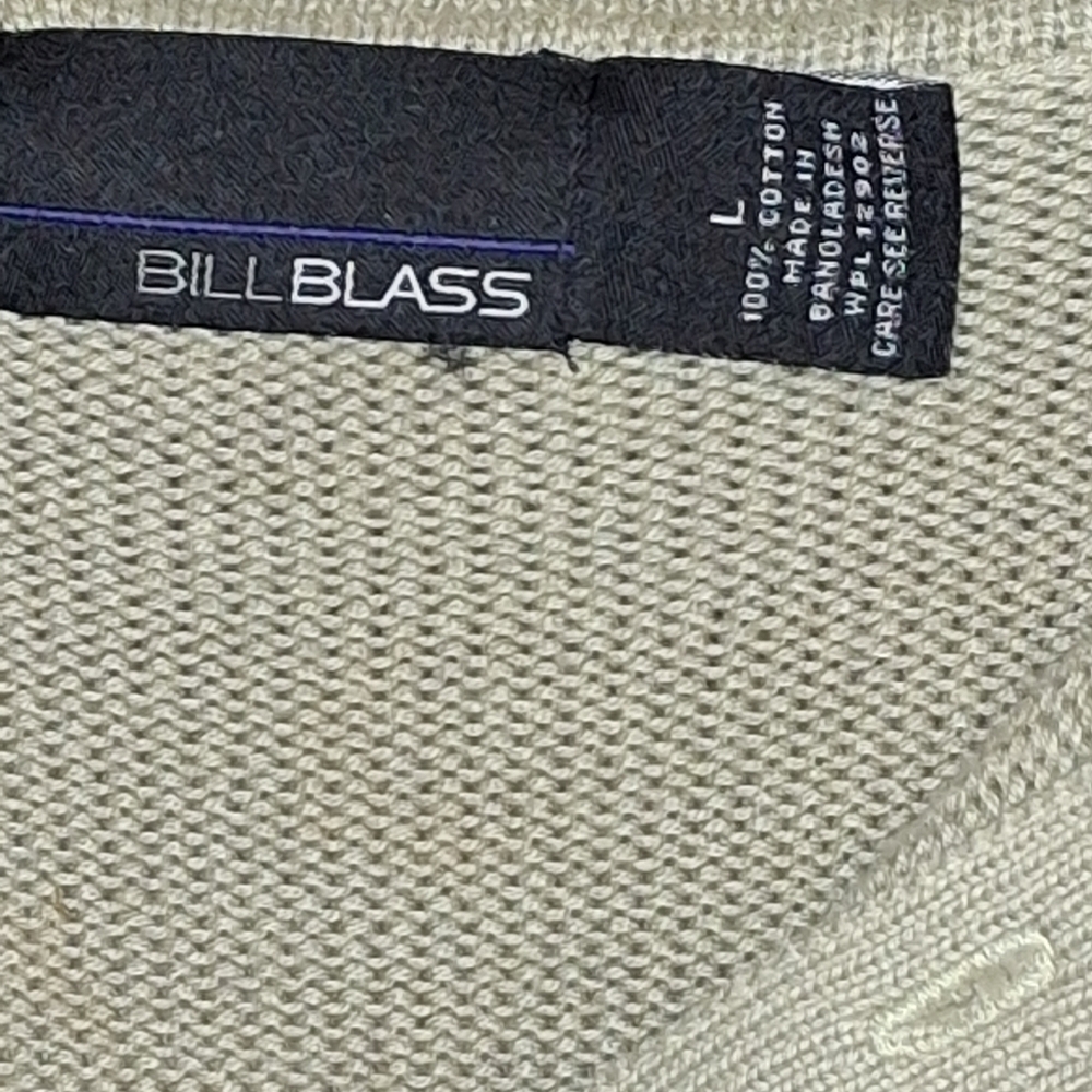 Bill Blass Sweatshirt With Black And White Stripe Large - Picture 1 of 3